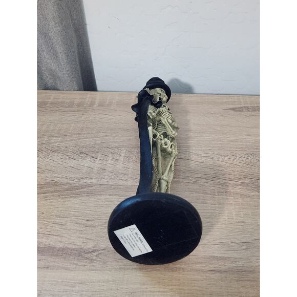 Skeleton Bride and Groom Wedding Halloween Day of the Dead Candlestick Holder - Picture 9 of 10